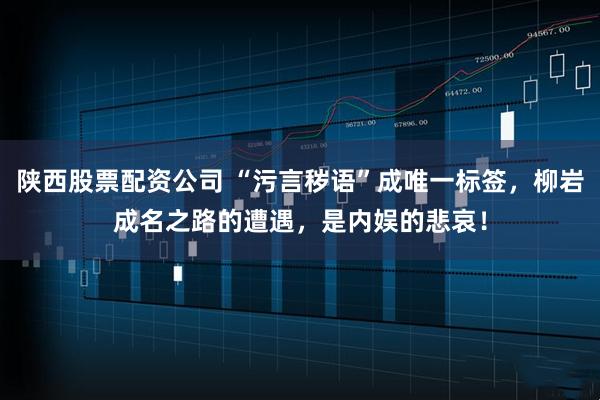 陕西股票配资公司 “污言秽语”成唯一标签,柳岩成名之路的遭遇,是内娱的悲哀!