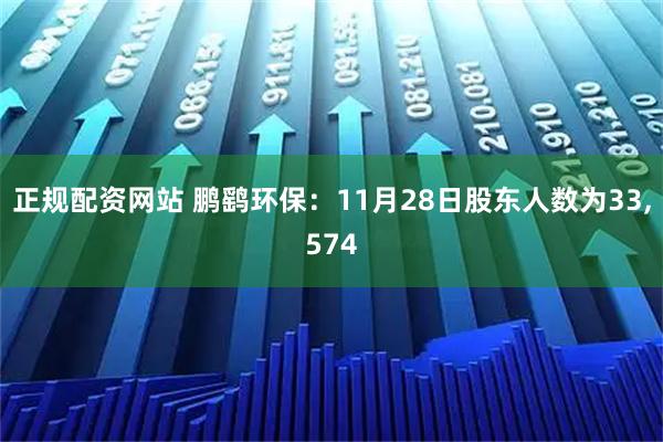 正规配资网站 鹏鹞环保：11月28日股东人数为33,574