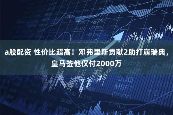 a股配资 性价比超高！邓弗里斯贡献2助打崩瑞典，皇马签他仅付2000万